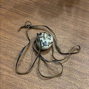 Owl Pendant Necklace with Leather Cord